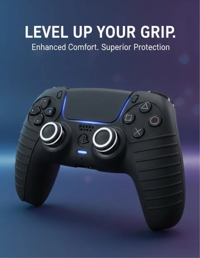 FUNDA PROTECTORA MANDO PS5 | +GRIPS PARA JOYSTICK ANTIDESLIZANTES