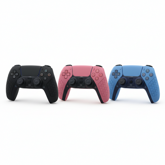 FUNDA PROTECTORA MANDO PS5 | +GRIPS PARA JOYSTICK ANTIDESLIZANTES